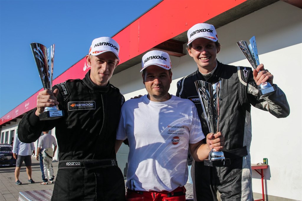 Podiet fra heat 2 – Thomas Faraas vinder foran Jonas Lynge og Kristian Moe Sætheren.
(Foto: Niklas Majgaard)